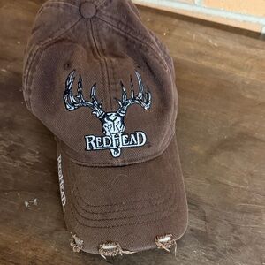 RedHead Brown Distressed Deer Skull Baseball Cap